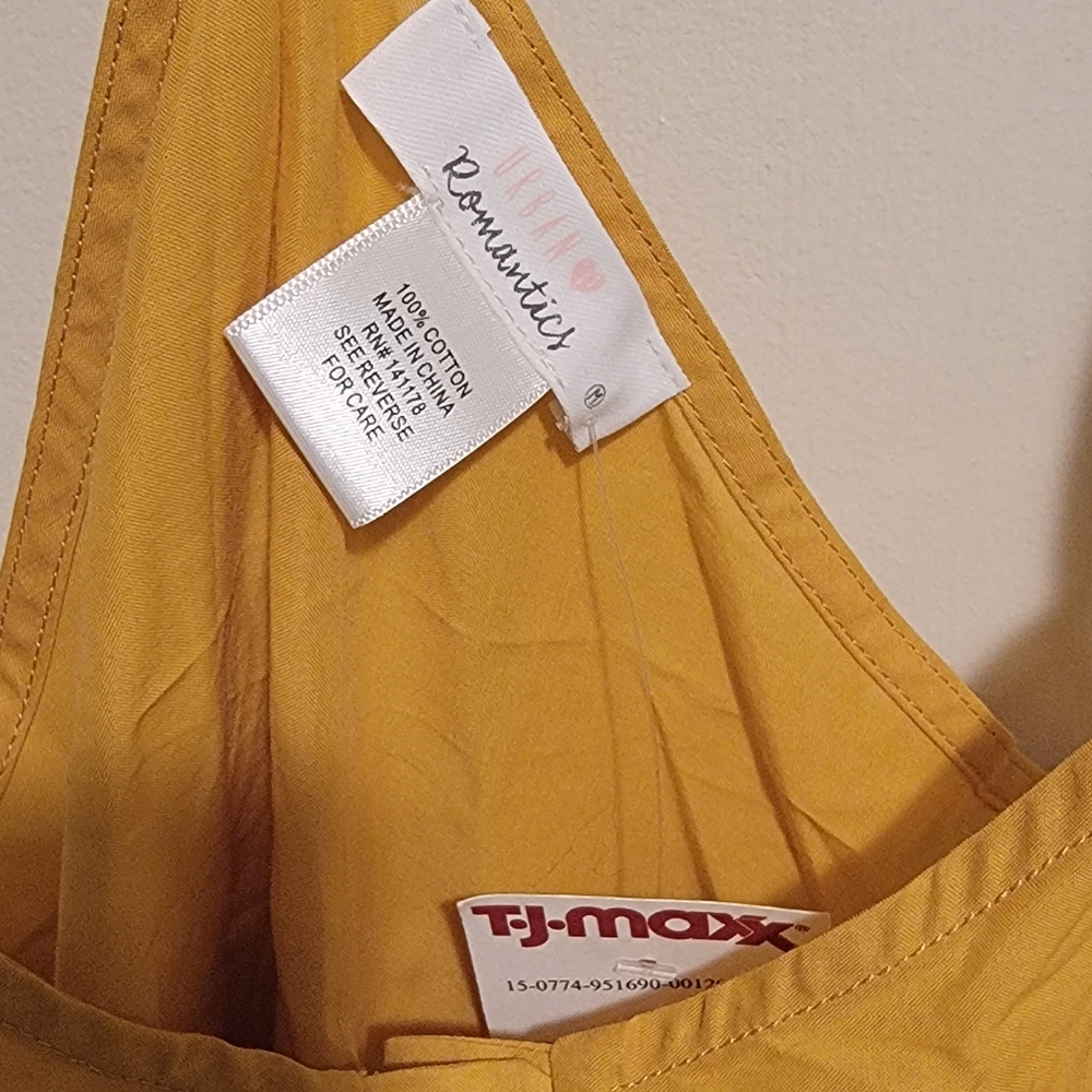 Yellow Lace Strap Sleeveless Top - Picture 4 of 6